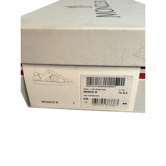 Moncler NIB Monaco M Suede Sneakers in Black Size 42.5 - Picture 4 of 14